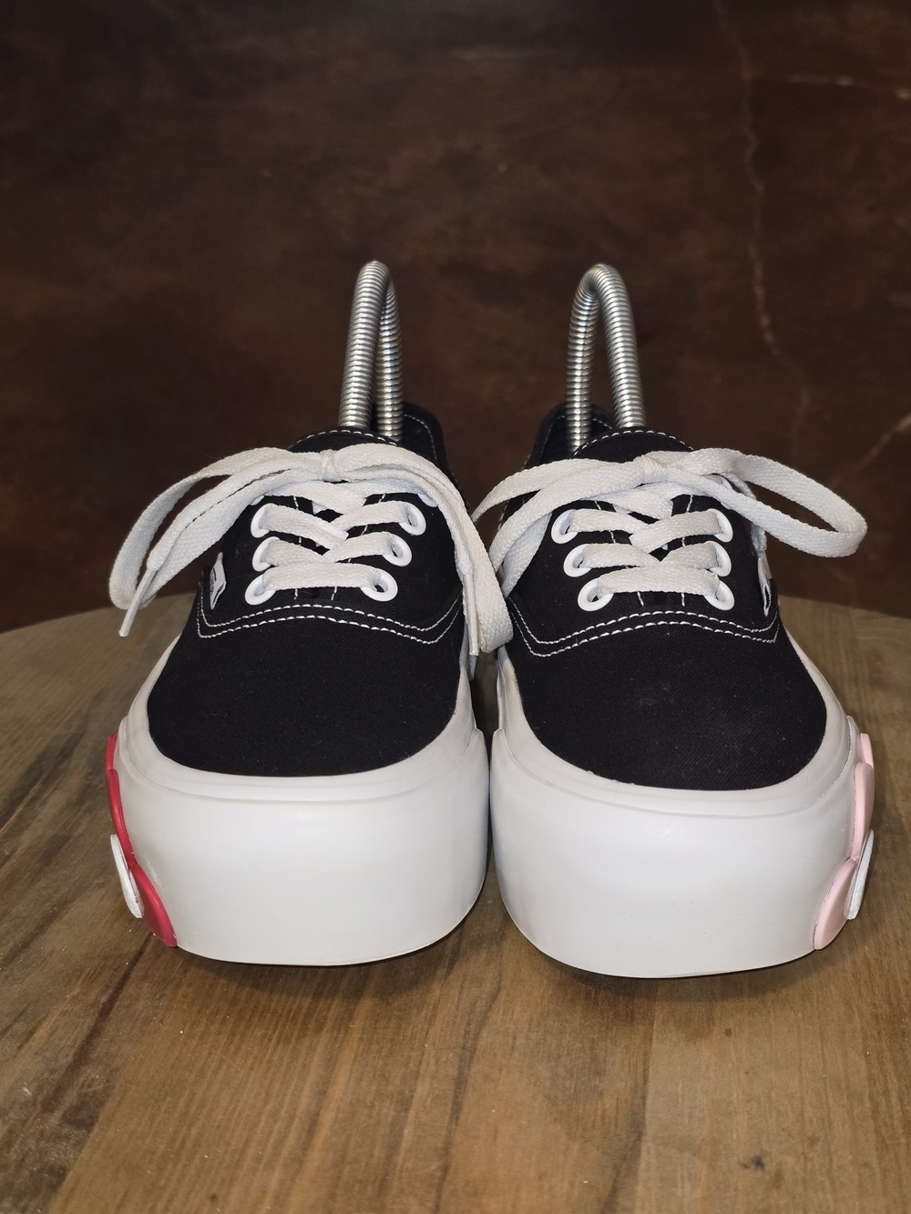 VANS Authentic Stackform OSF Platform Sneakers Black Floral Sole Women’s 6 - Picture 2 of 8